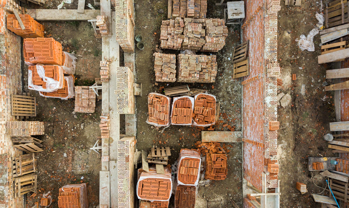 Aerial view of bricks © Envato Elements