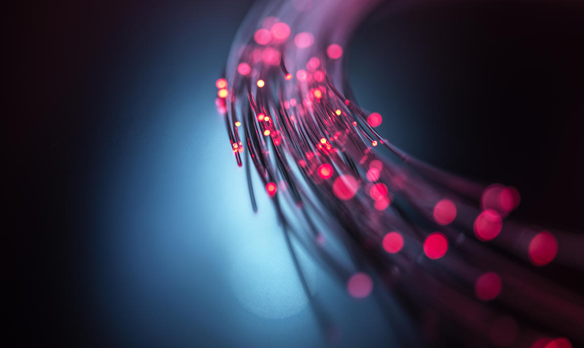 A close up of a fibre optic cable © Envato Elements